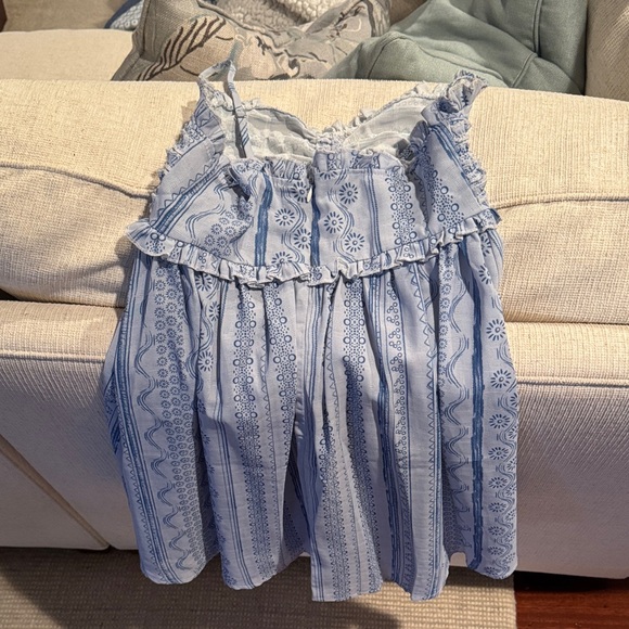 Blue Patterned Ruffle Dress - Picture 2 of 2